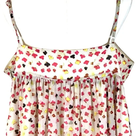 Rachel Roy Floral Dress XL Spaghetti Straps Button Front Lined - Picture 6 of 16